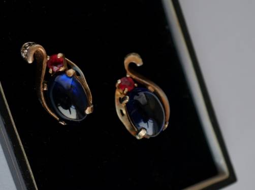 Trifari sterling earrings, Alfred Philippe, 1945 American